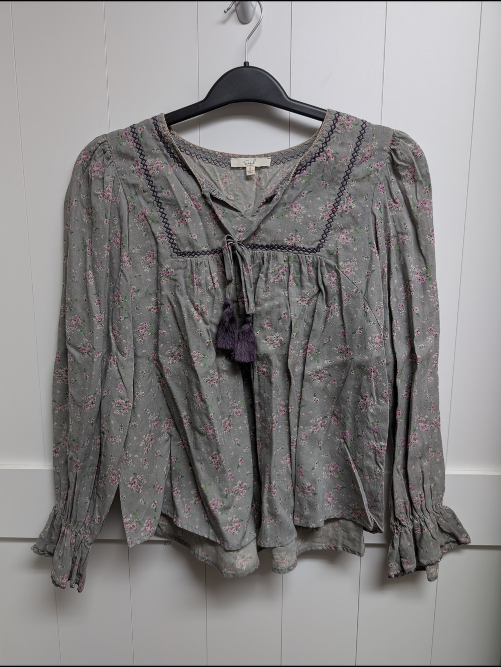 easel Boho Floral Blouse - Small